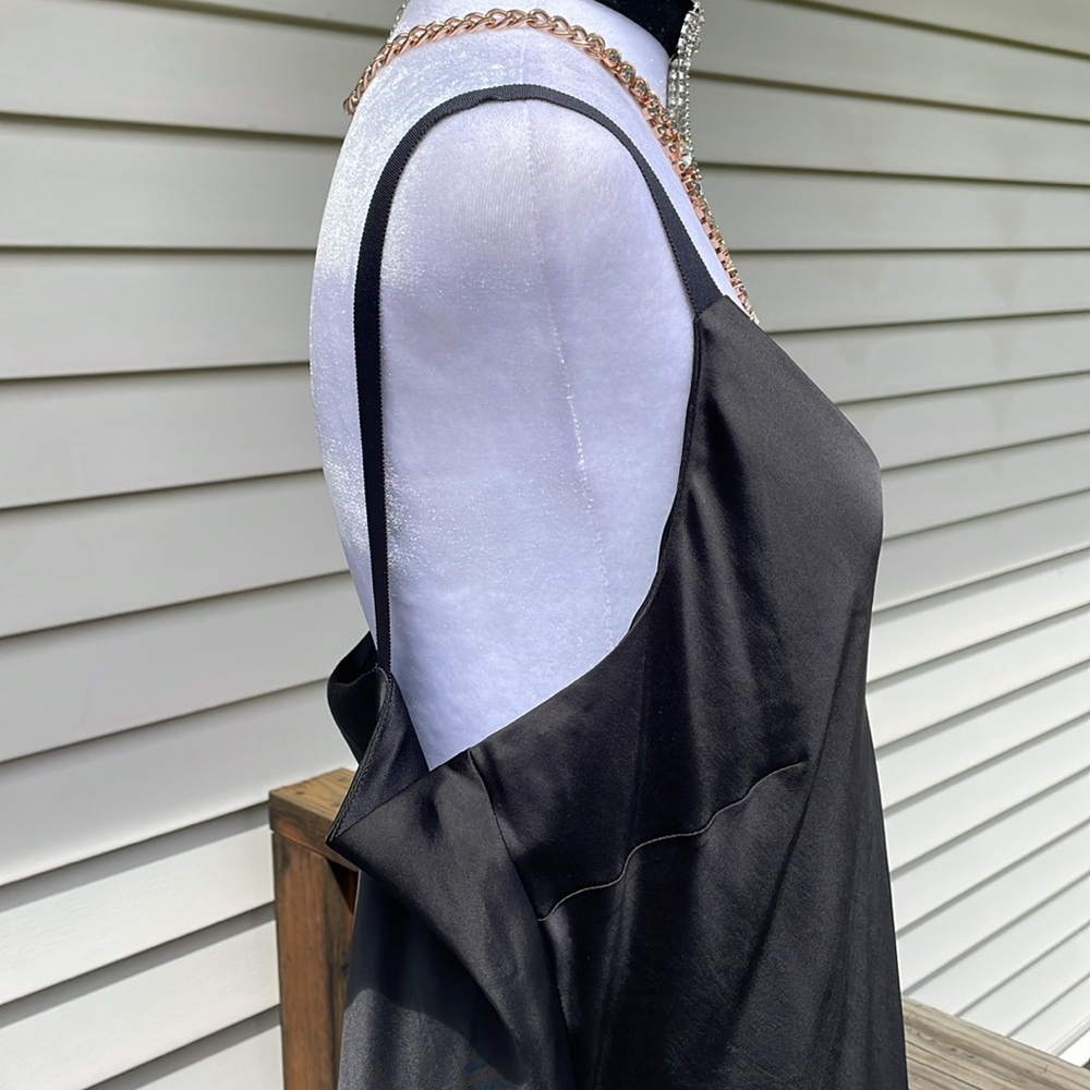 Gorgeous Black Satin Gown by Express - Picture 16 of 17